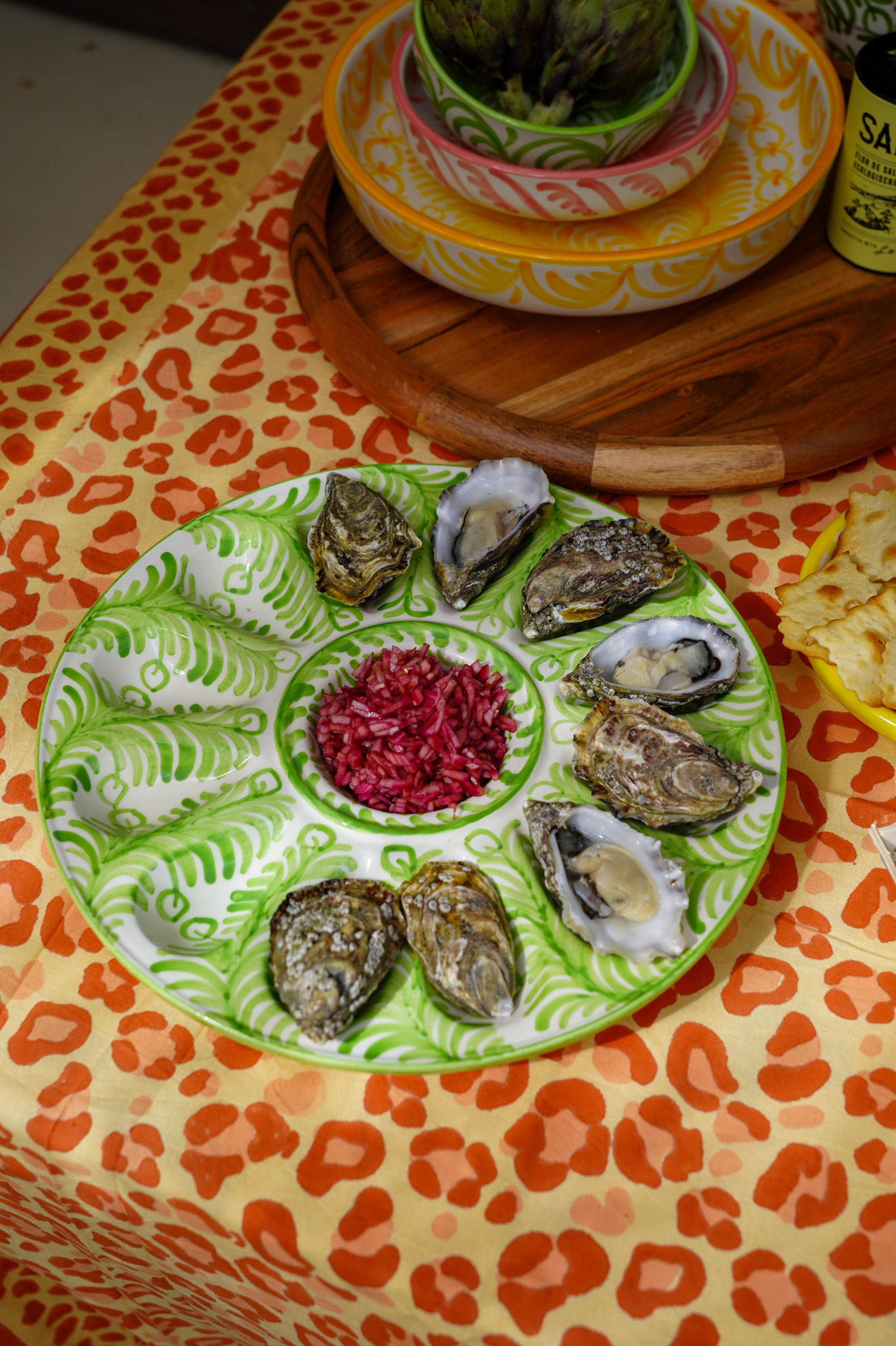 Oester- & gevulde eierenschaal 31 × 31 cm - Afbeelding 3