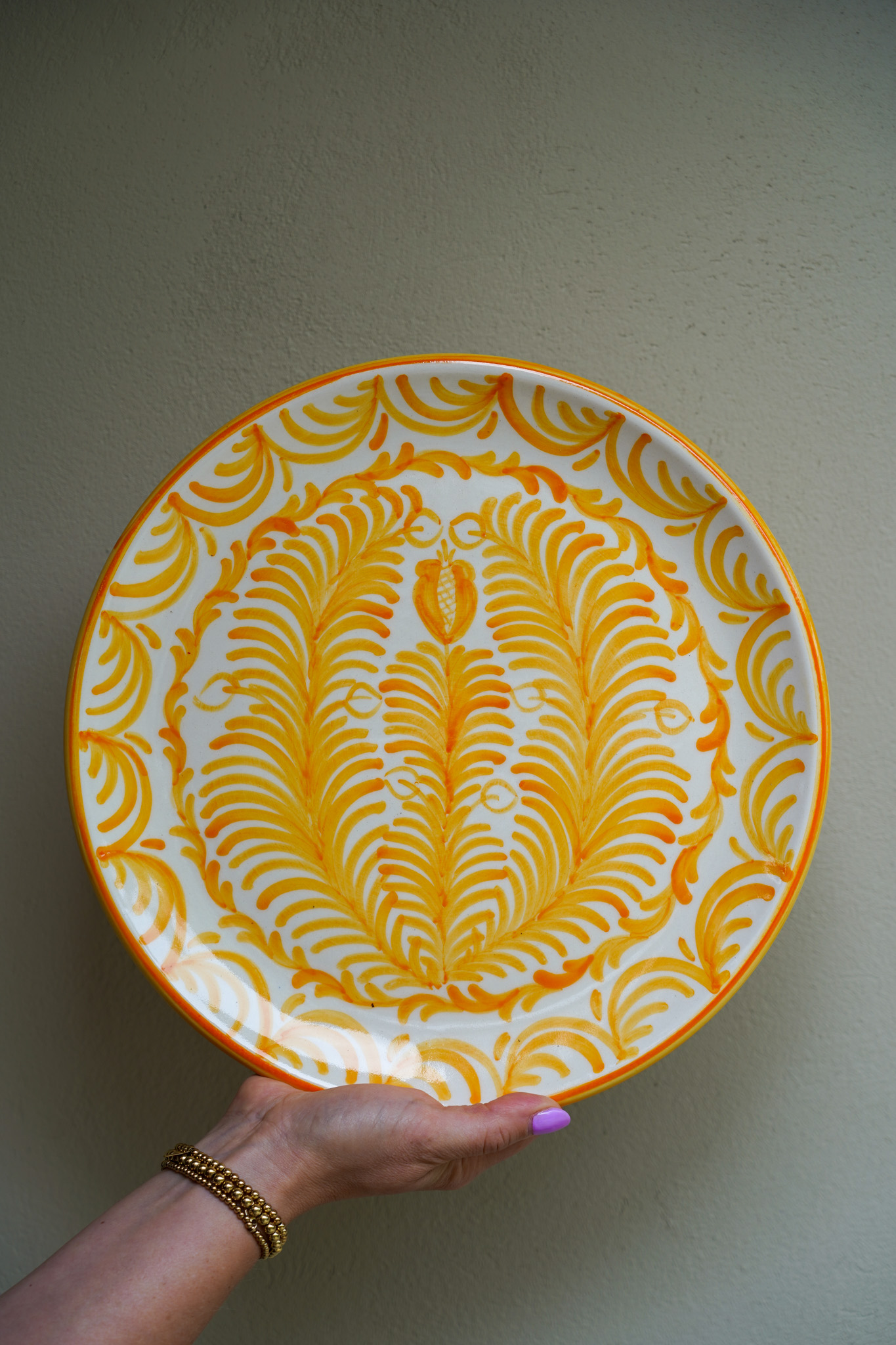 Diner bord 31cm geel
