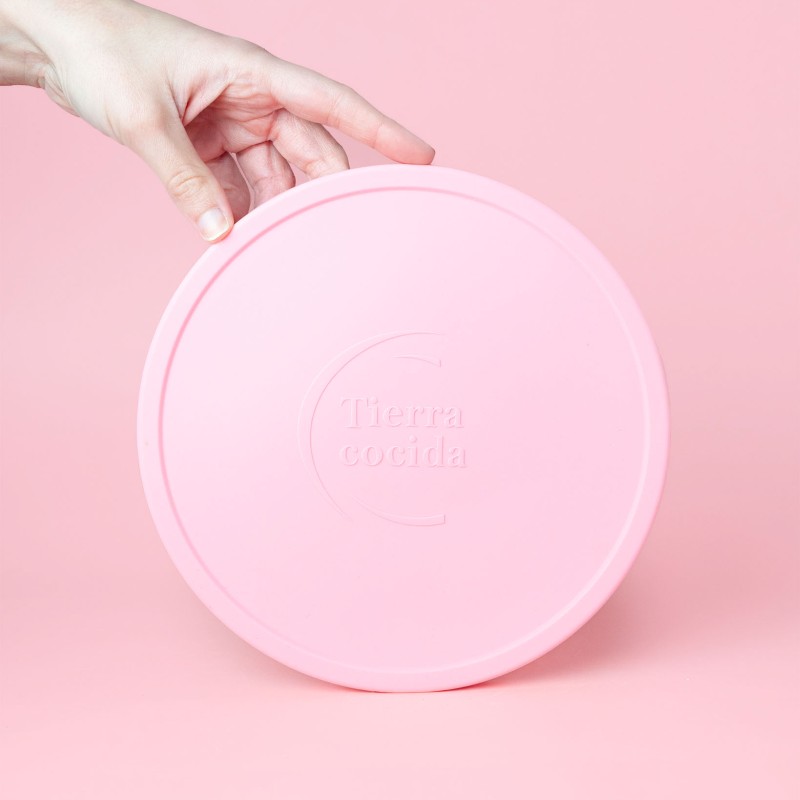Deksel voor grote rasp schaal roze