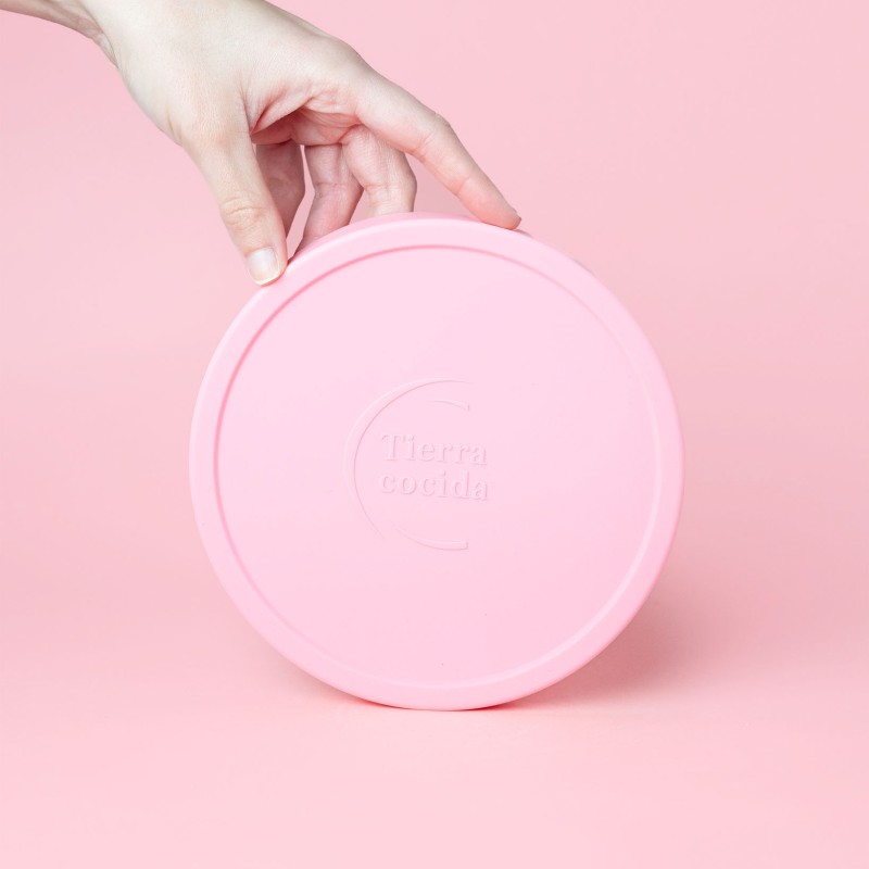 Deksel voor middel rasp schaal roze