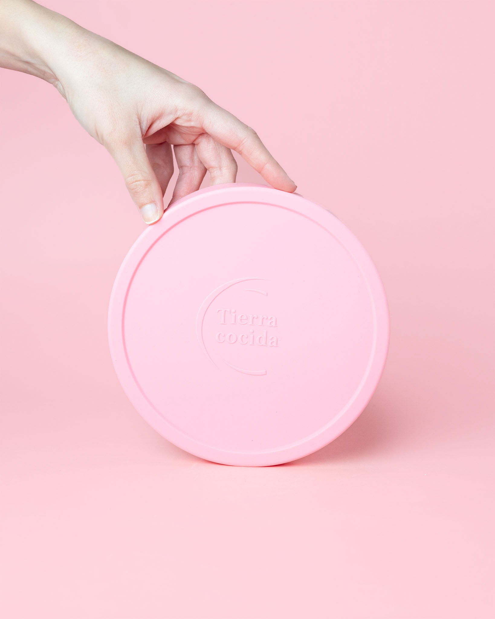 Deksel voor middel rasp schaal roze