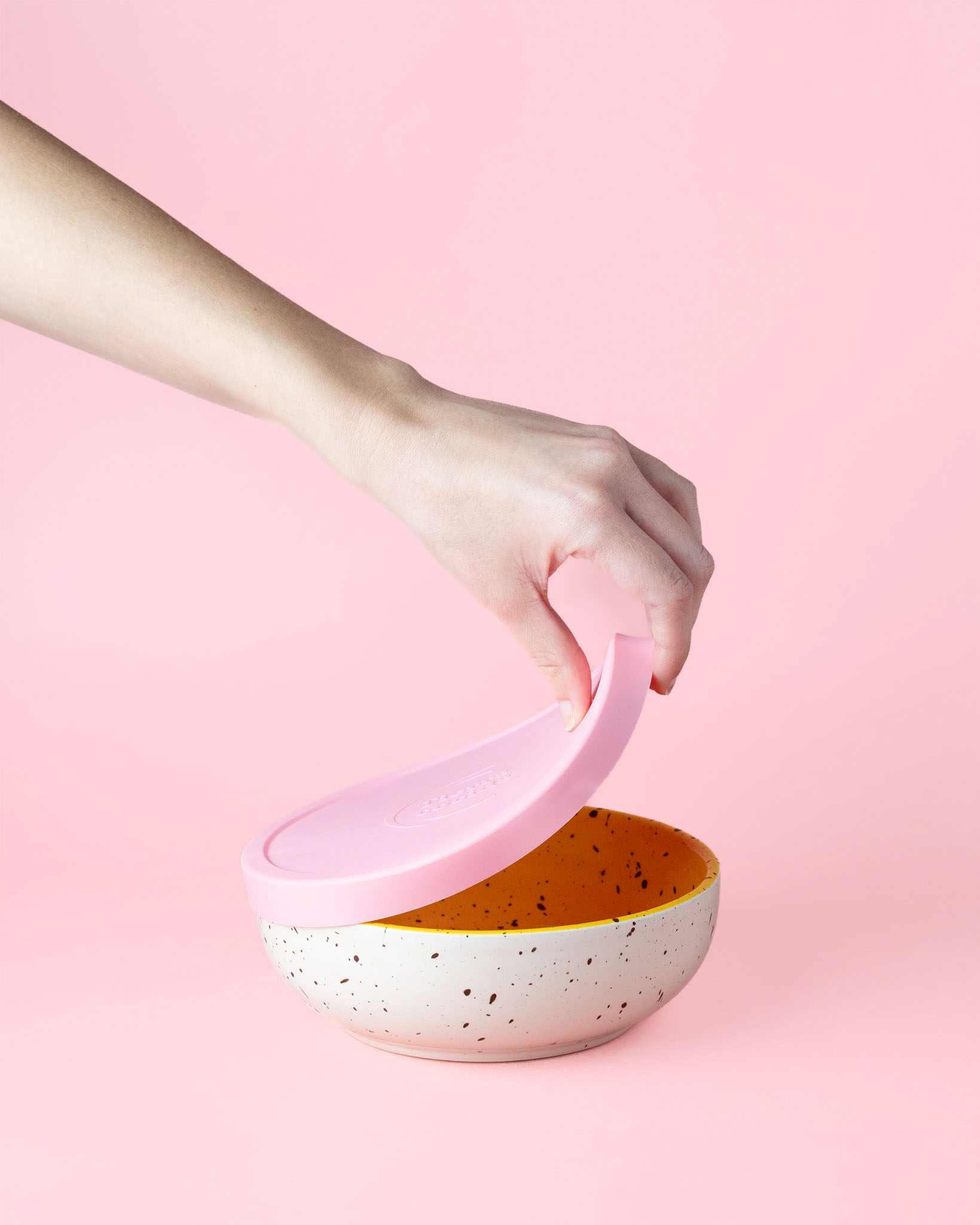 Deksel voor middel rasp schaal roze - Afbeelding 2