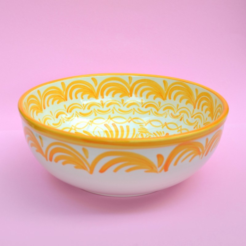 Gele grote schaal 34 x 12cm