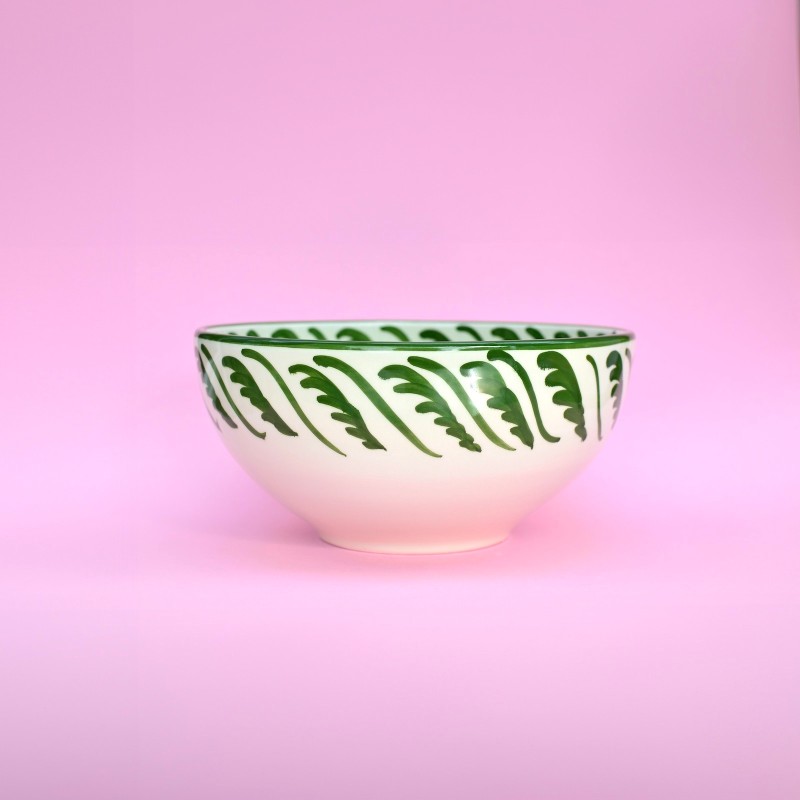 Hoge kom donker groen 22,5 cm