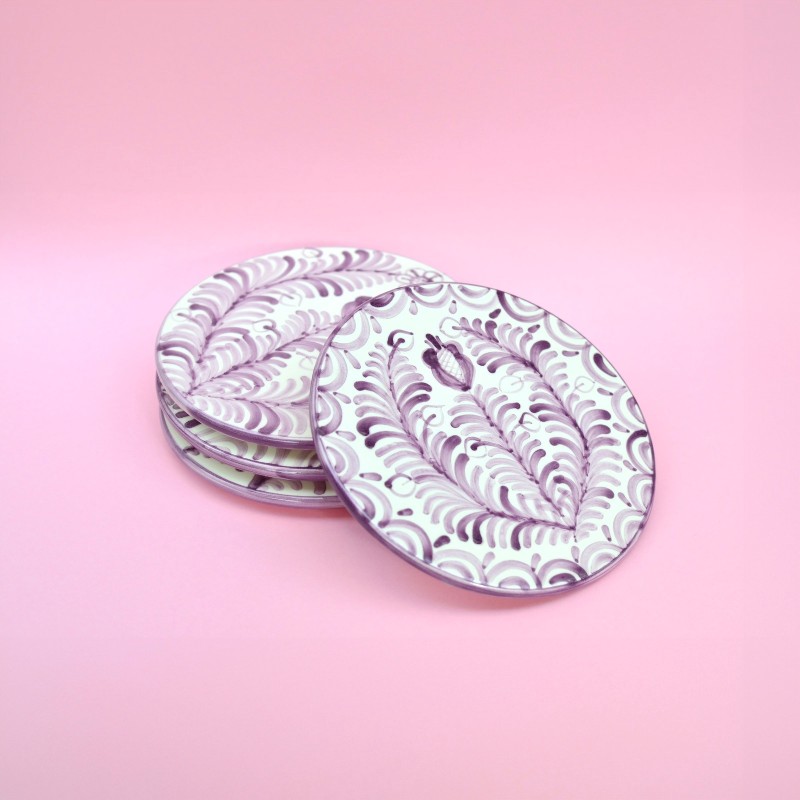 Gebaks bordjes lila 17cm
